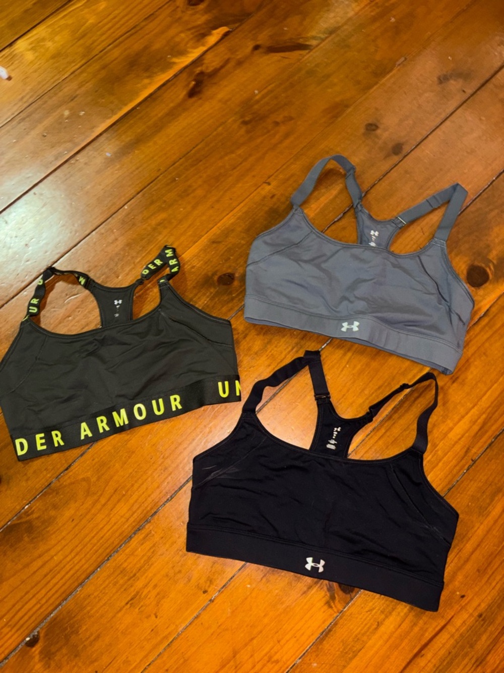 Under Armour Women’s Sports Bra Set - Black, Gray, Olive